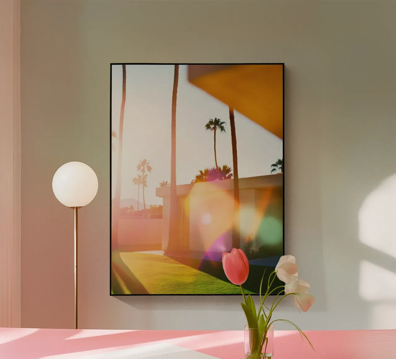 Flou & Palm Spring plexiglass da Affiches Minimalistes
