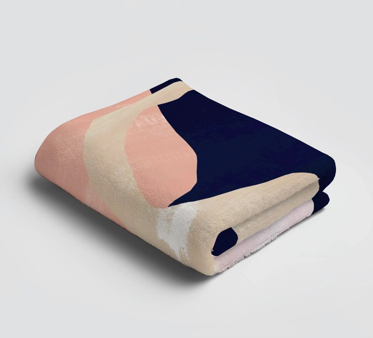 Dark Abstract Circle Art Print towel by Violets Print House