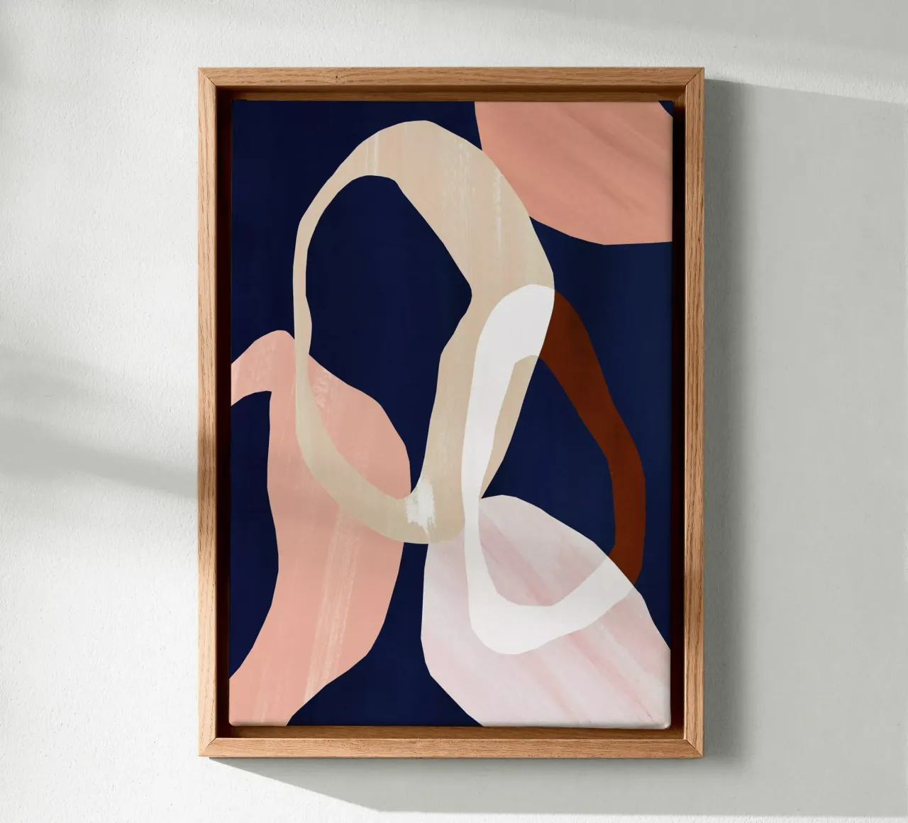 Dark Abstract Circle Art Print canvas by Violets Print House