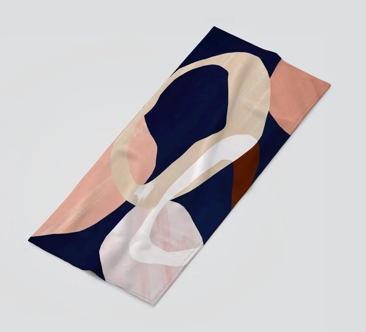 Dark Abstract Circle Art Print beach towel by Violets Print House
