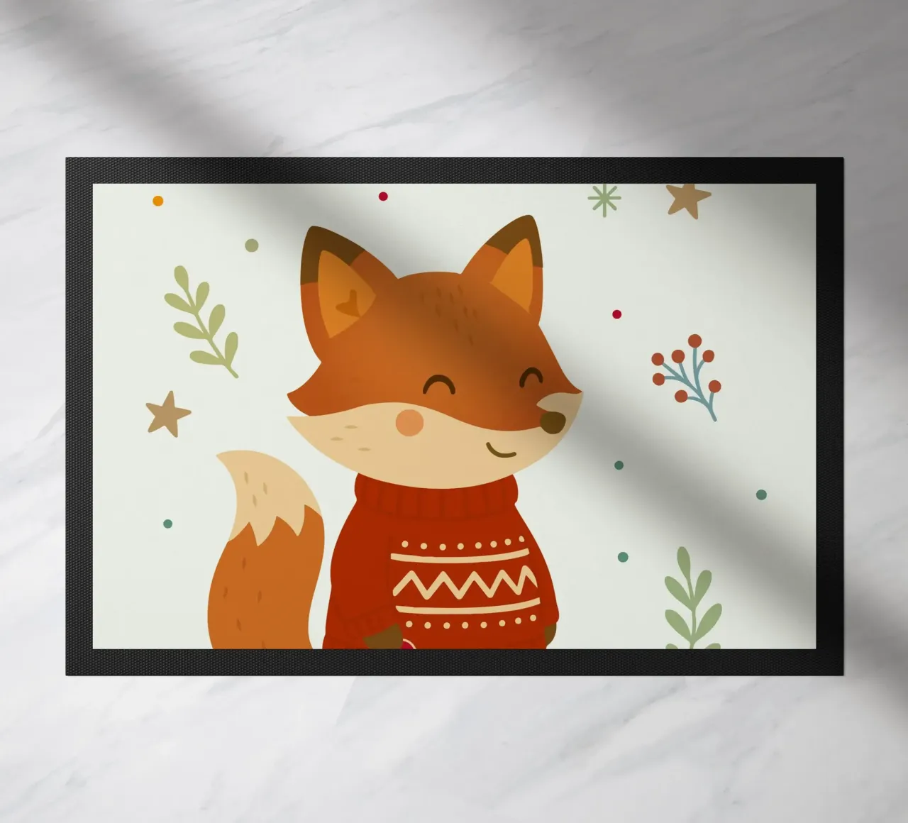 Simpatica volpe in maglione con cuore zerbino da NA/MO