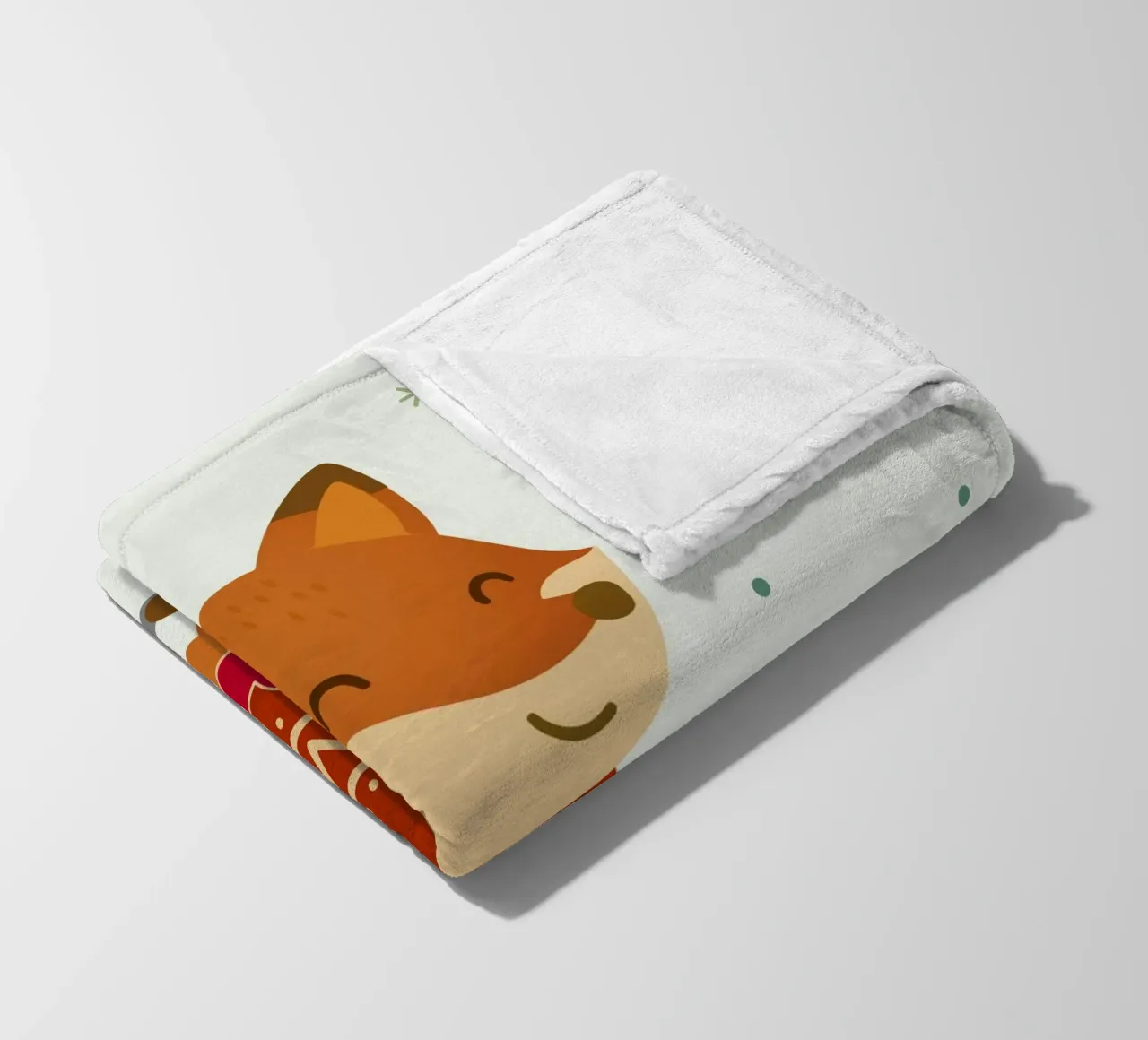 Simpatica volpe in maglione con cuore coperta in pile da NA/MO