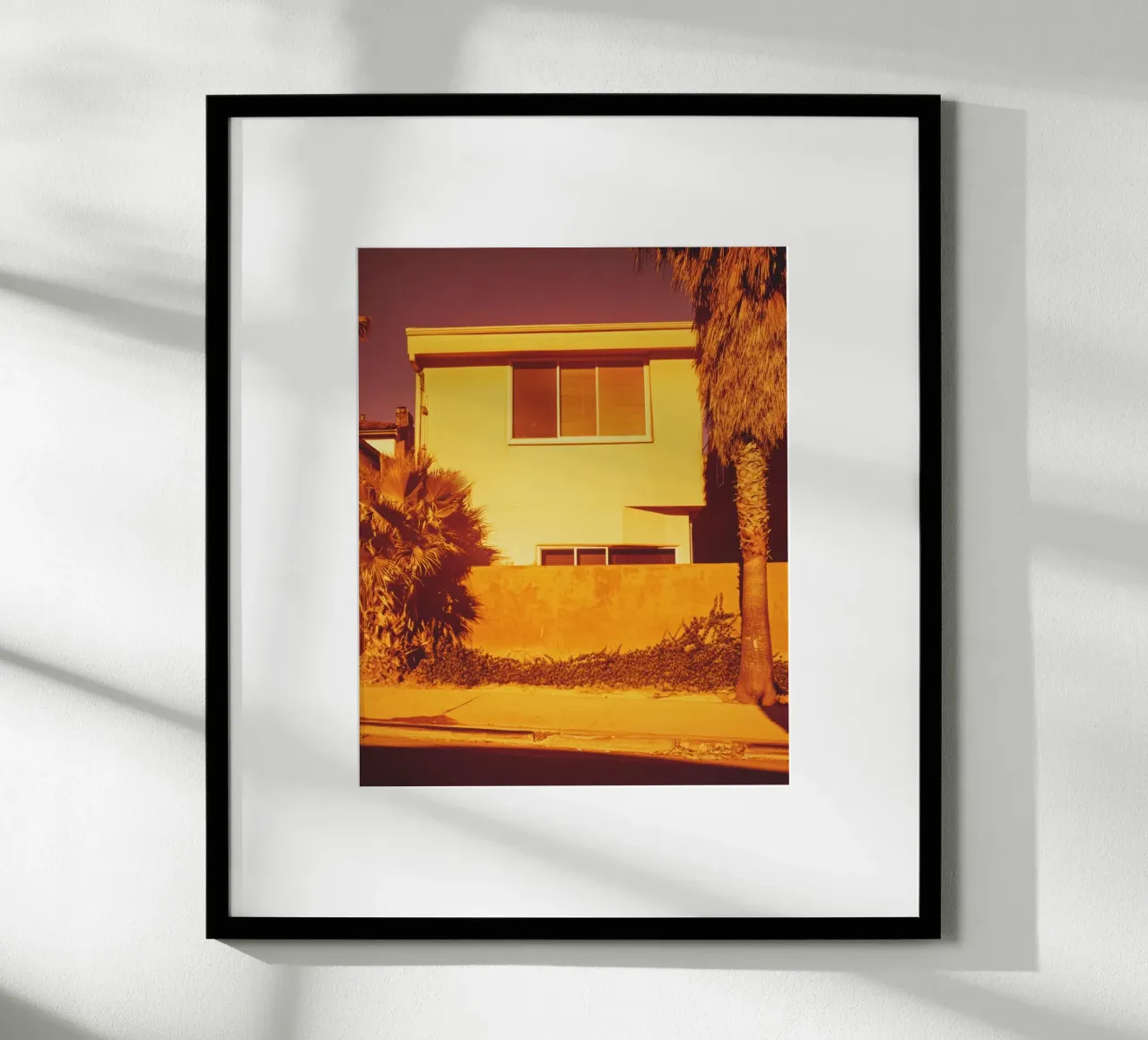 Yellow Los Angeles poster con marco de plástico de Affiches Minimalistes