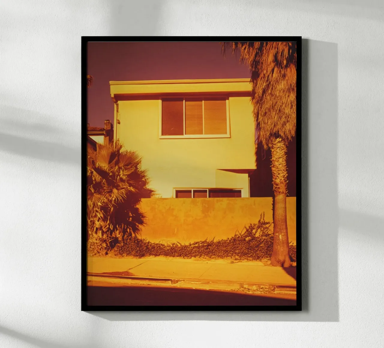 Yellow Los Angeles poster con marco de plástico de Affiches Minimalistes