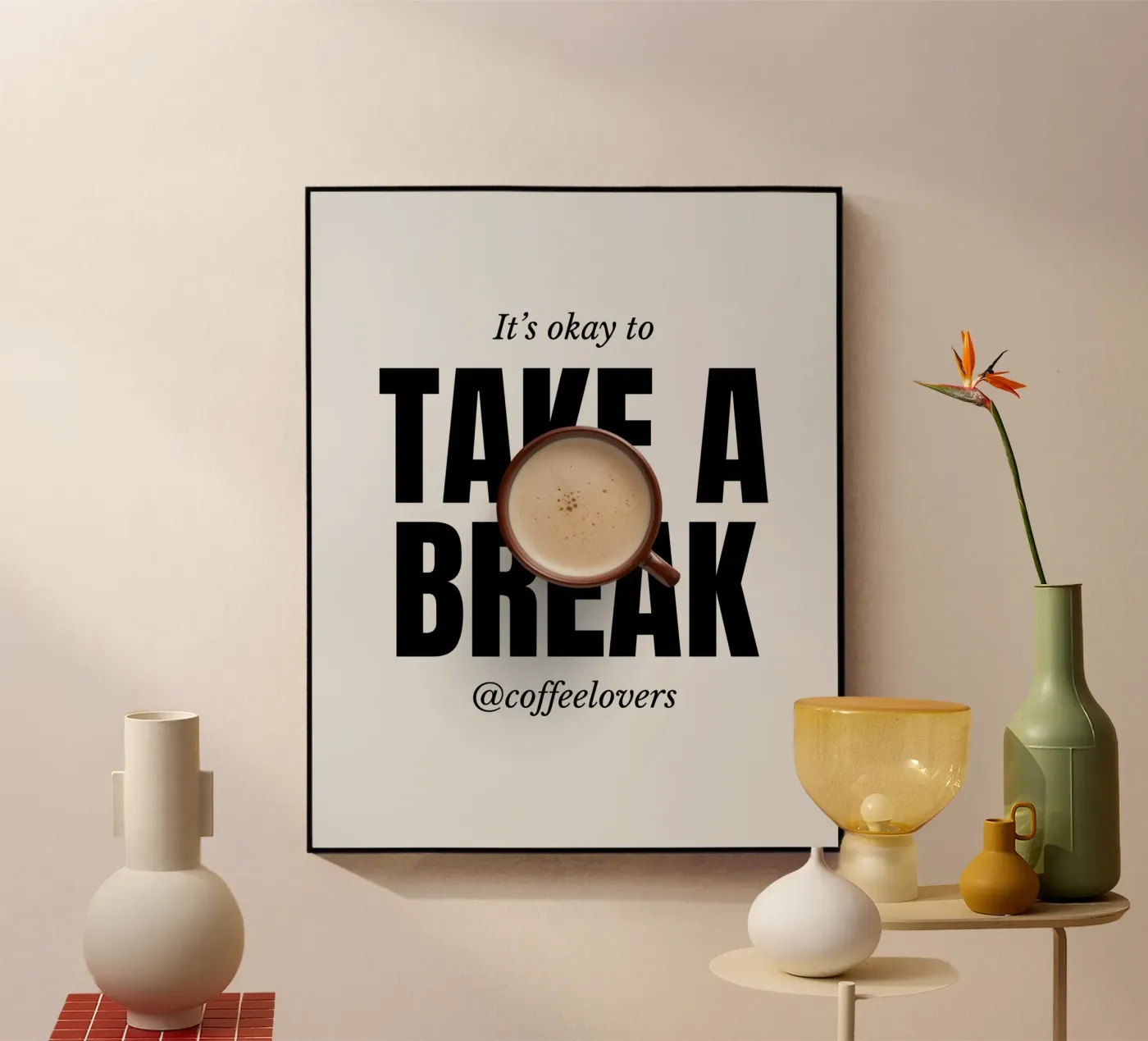TAKE A BREAK acryl van COFFEE CLUB