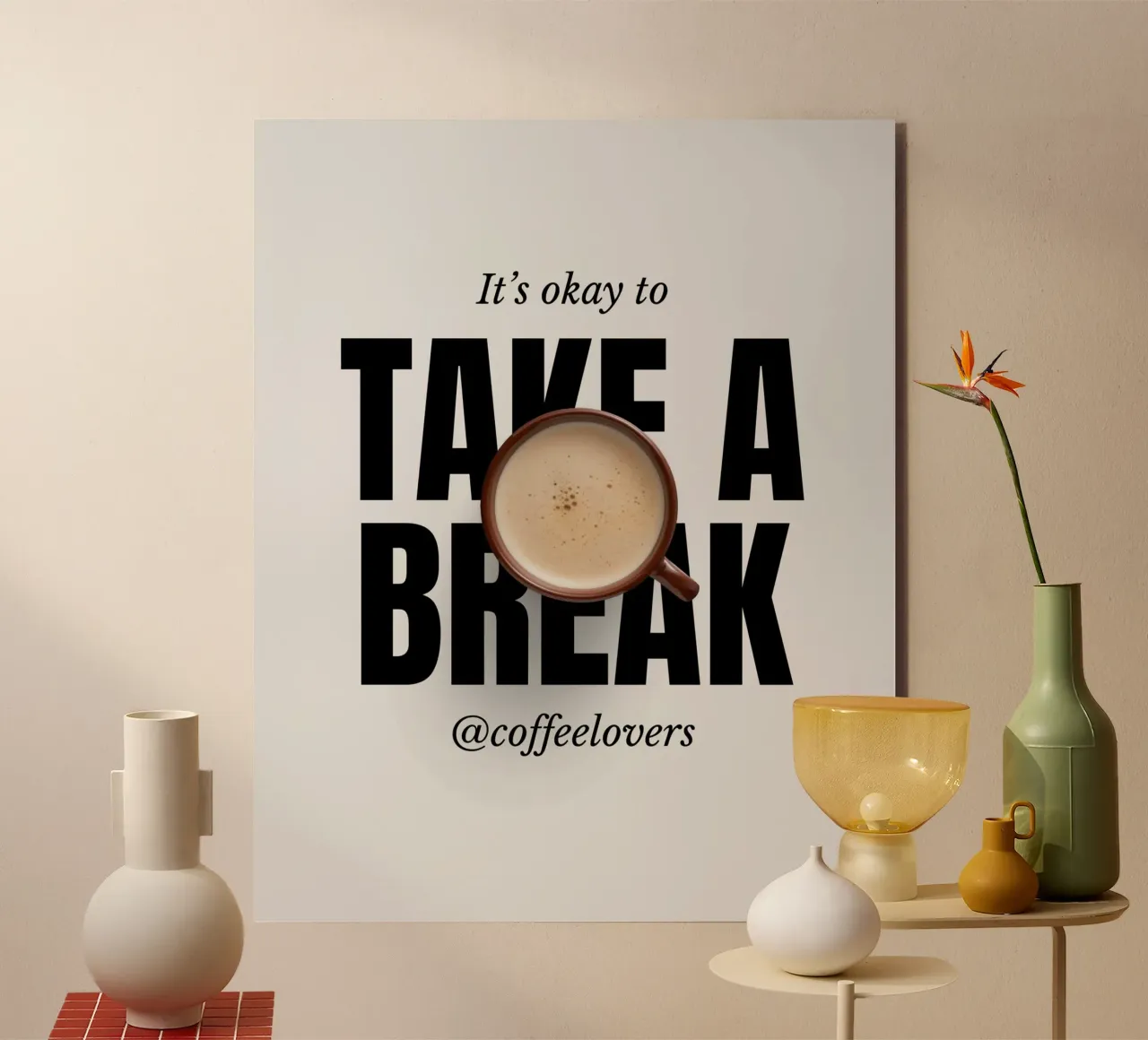 TAKE A BREAK alluminio dibond da COFFEE CLUB