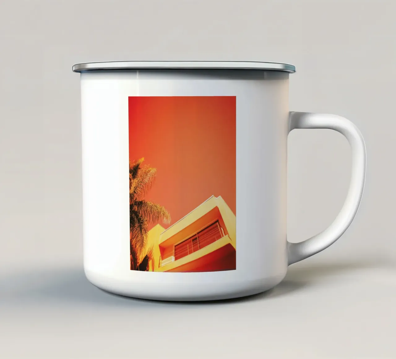 Red Los Angeles tazza in smalto da Minimalistic
