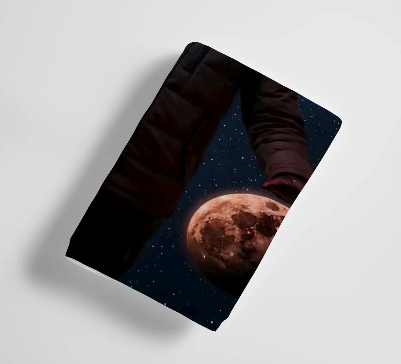 Astronaut Holding Planets in Surreal Outer Space Art towel by Cosmic Reverie Studio