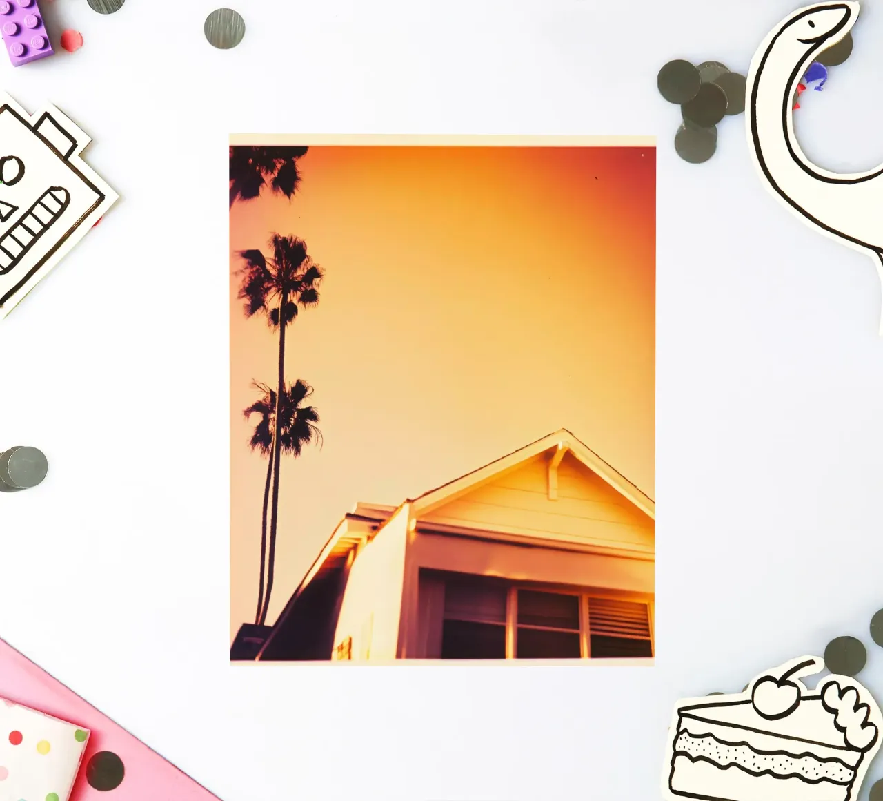 Orange Los Angeles sticker by Affiches Minimalistes