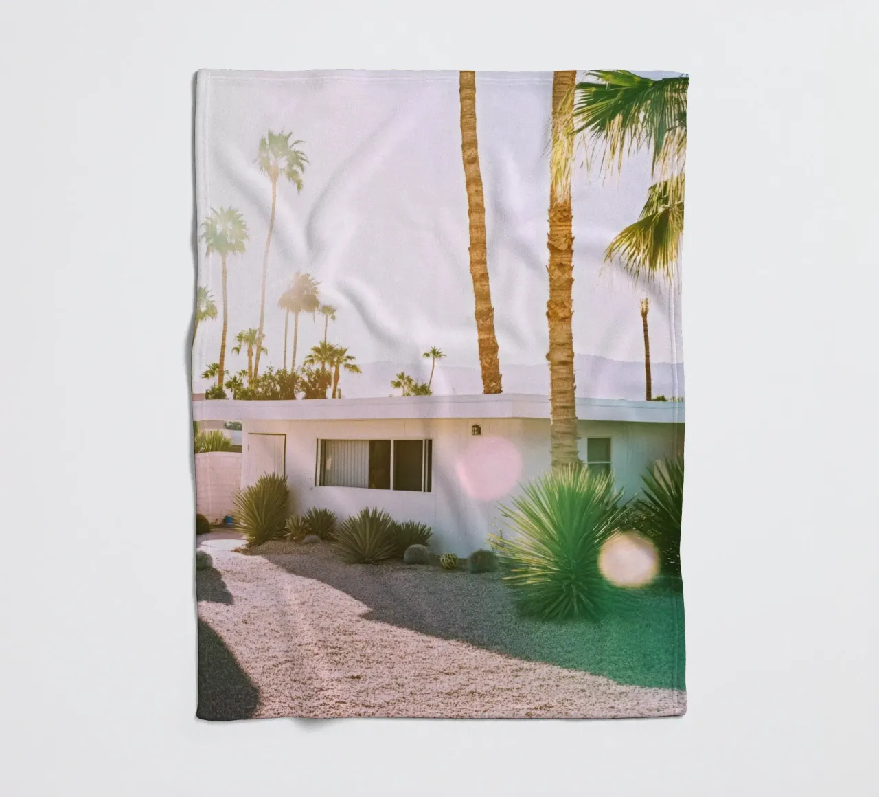 Palm Spring House coperta in pile da Affiches Minimalistes