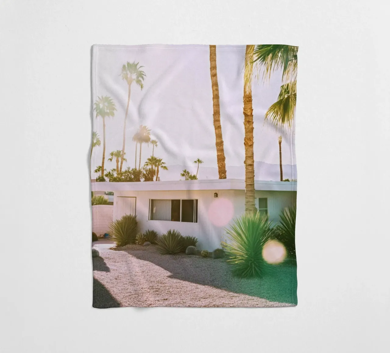 Palm Spring House coperta in pile da Affiches Minimalistes