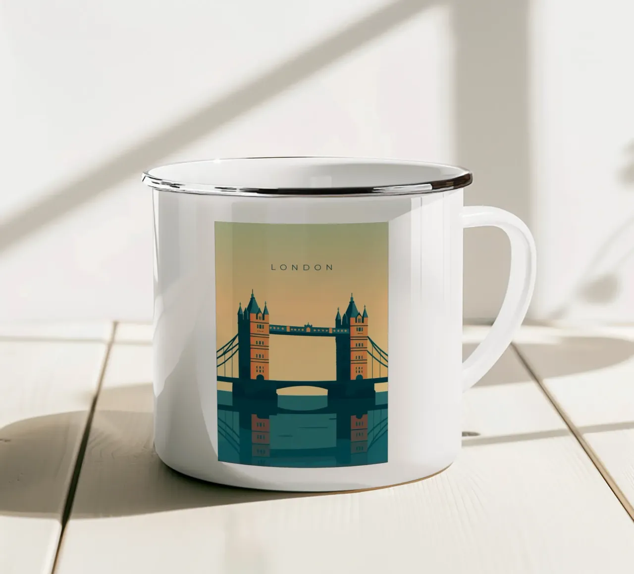 London tazza in smalto da minimalist designs