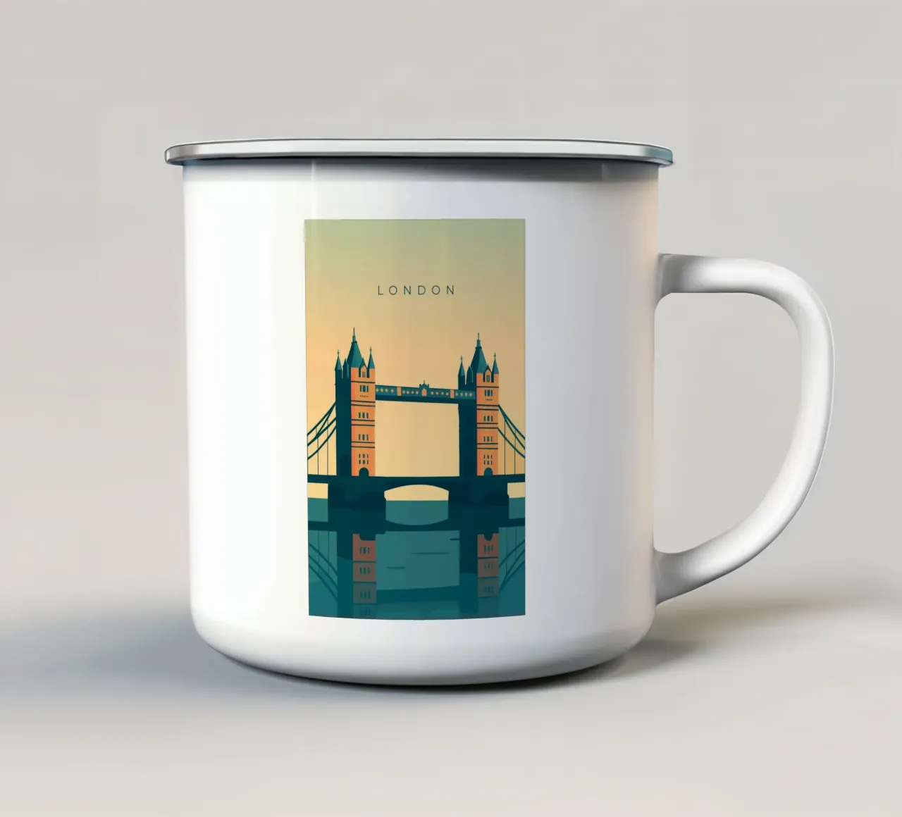 London tazza in smalto da minimalist designs