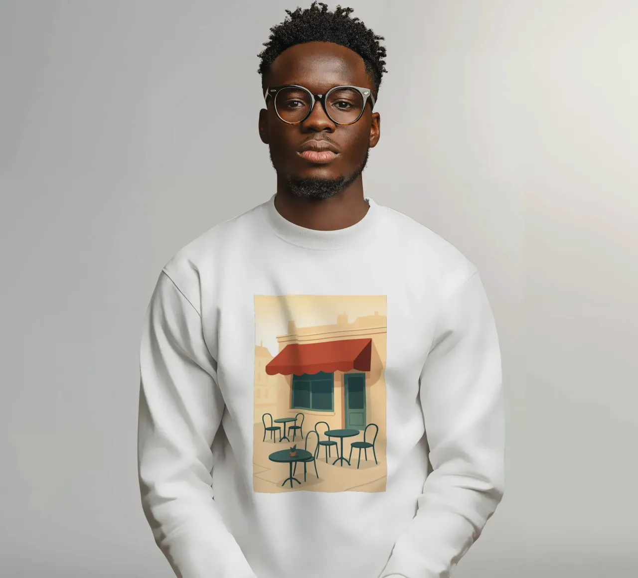 Café sweatshirt van minimalist designs