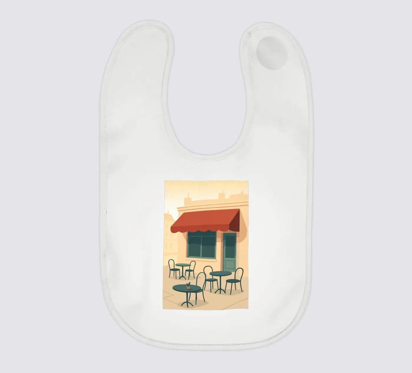 Café baby bib by minimalist designs