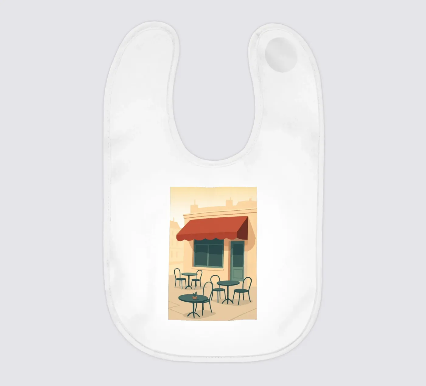 Café baby bib by minimalist designs