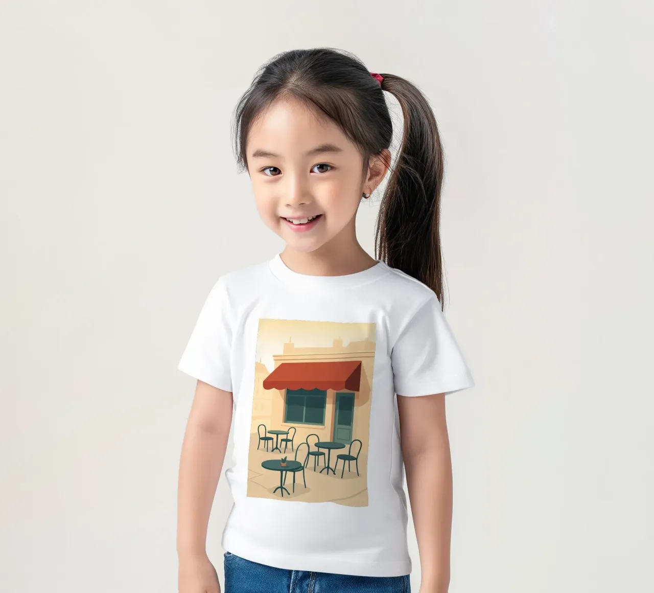 Café t-shirt bambini da minimalist designs