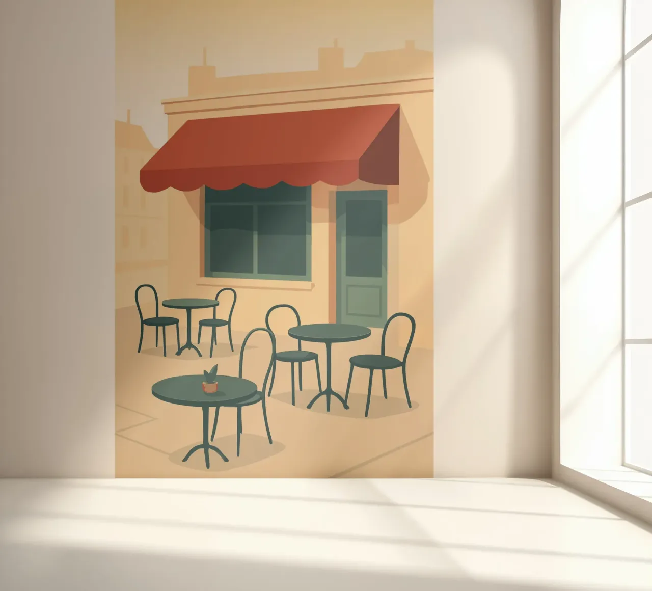 Café fotobehang van minimalist designs