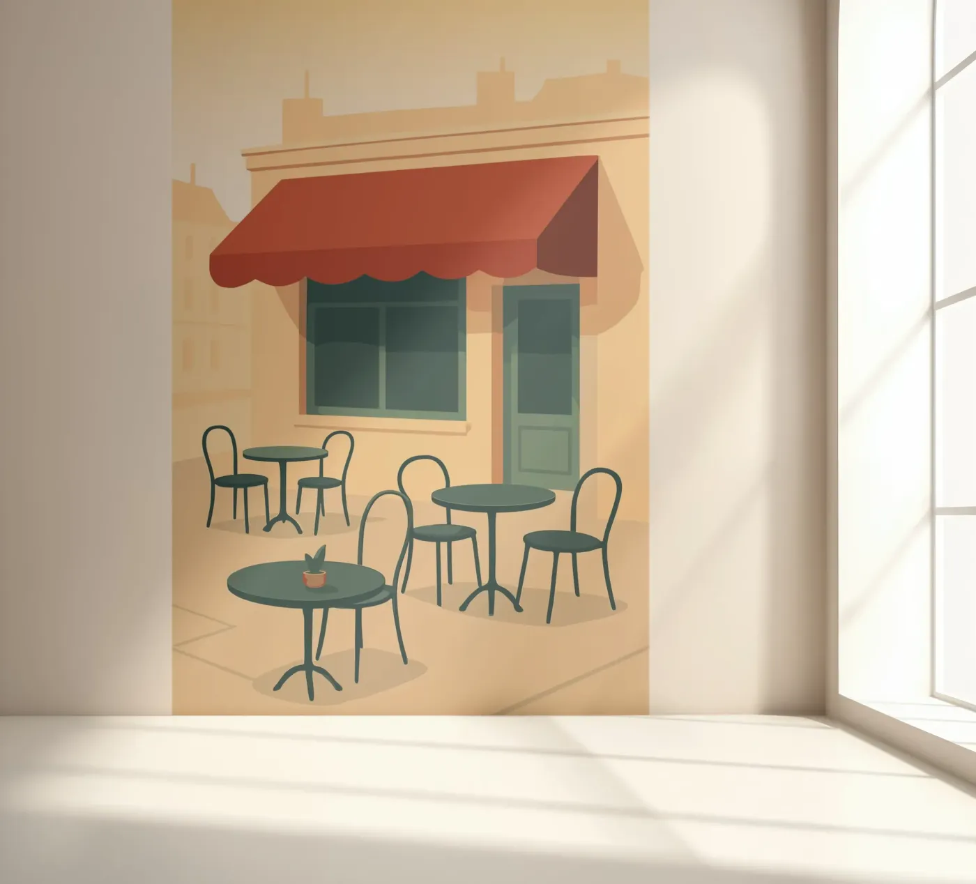 Café fotobehang van minimalist designs