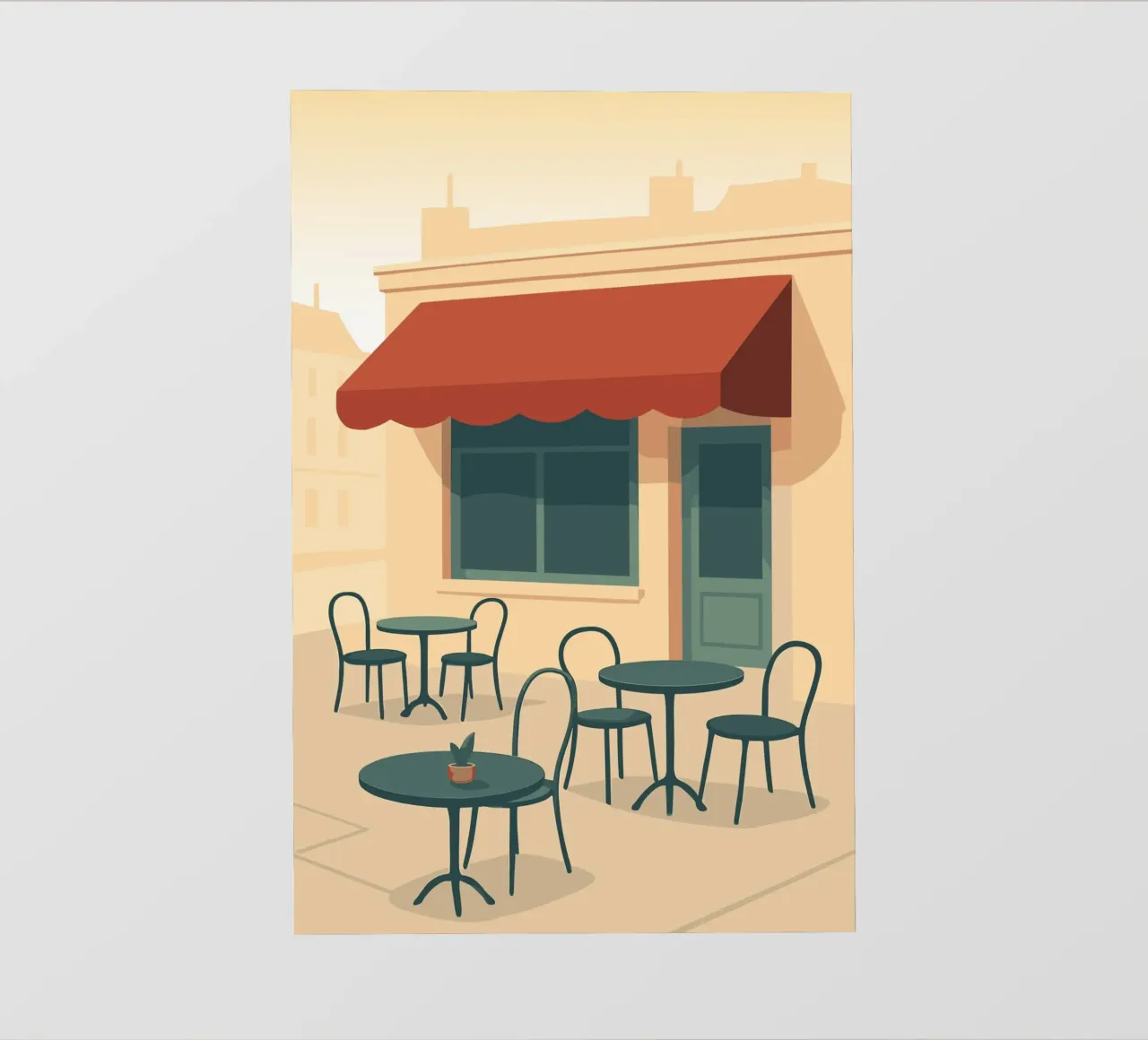 Café fotobehang van minimalist designs