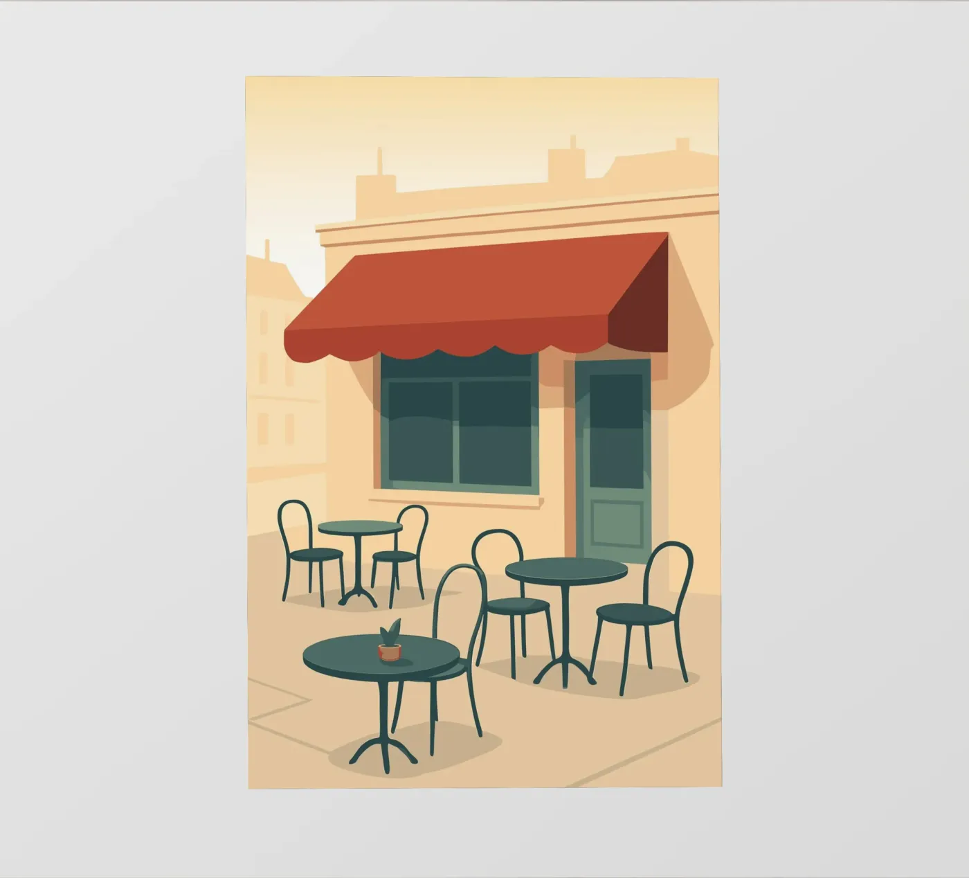 Café fotobehang van minimalist designs