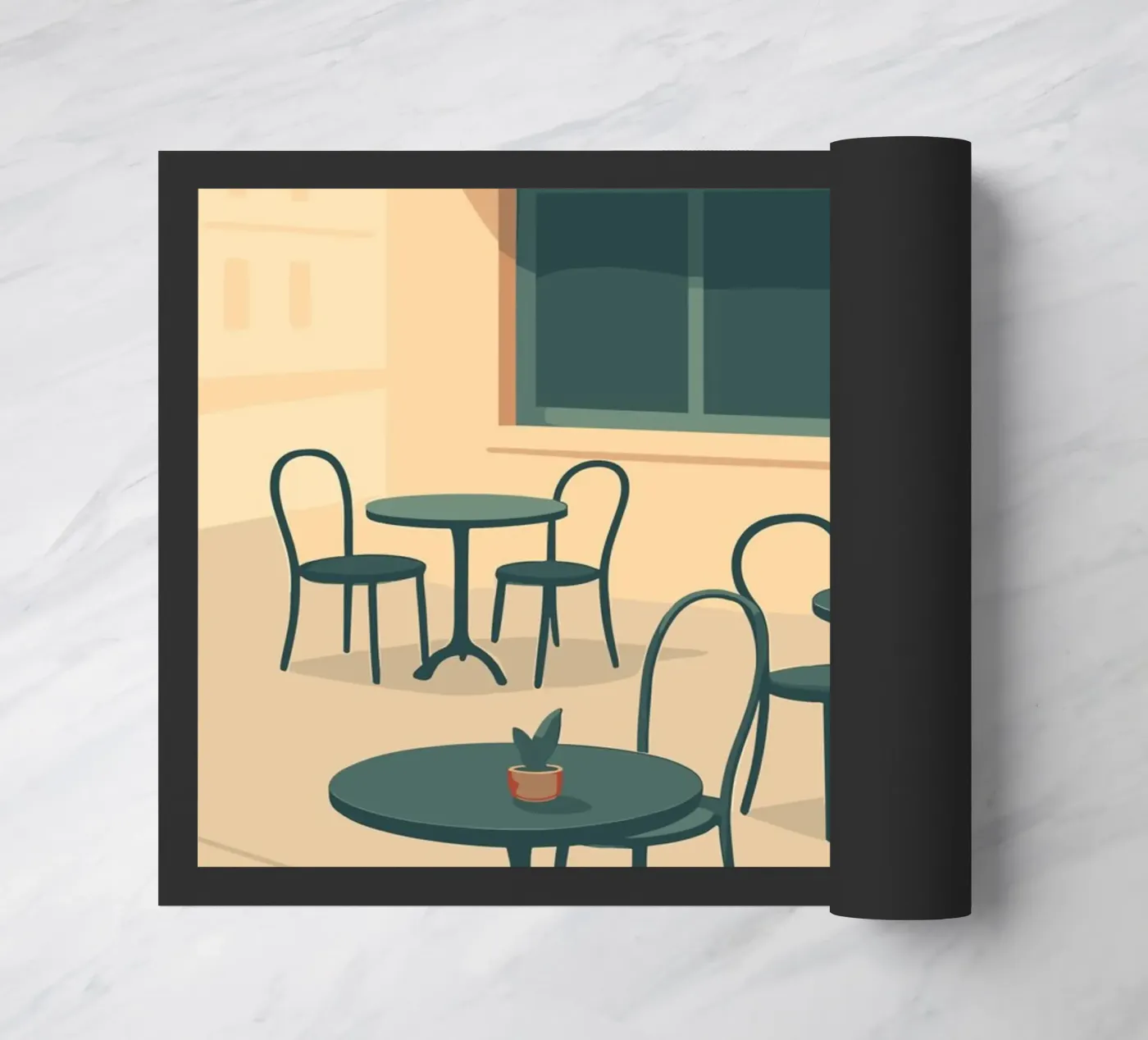 Café doormat by minimalist designs