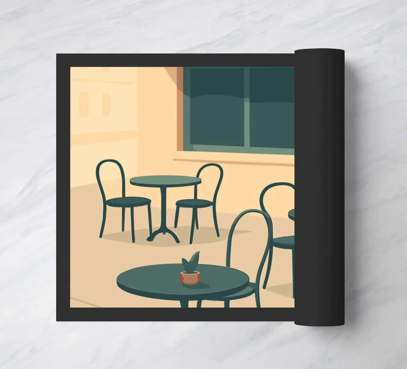 Café deurmat van minimalist designs