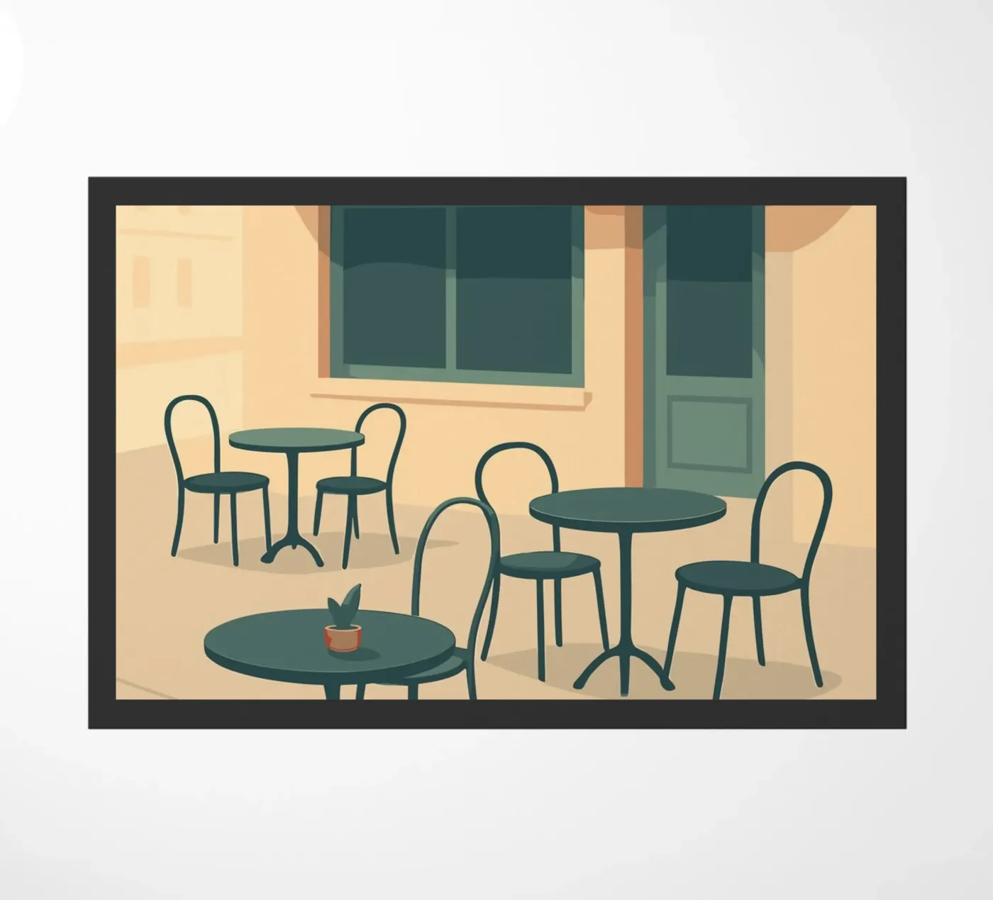 Café deurmat van minimalist designs