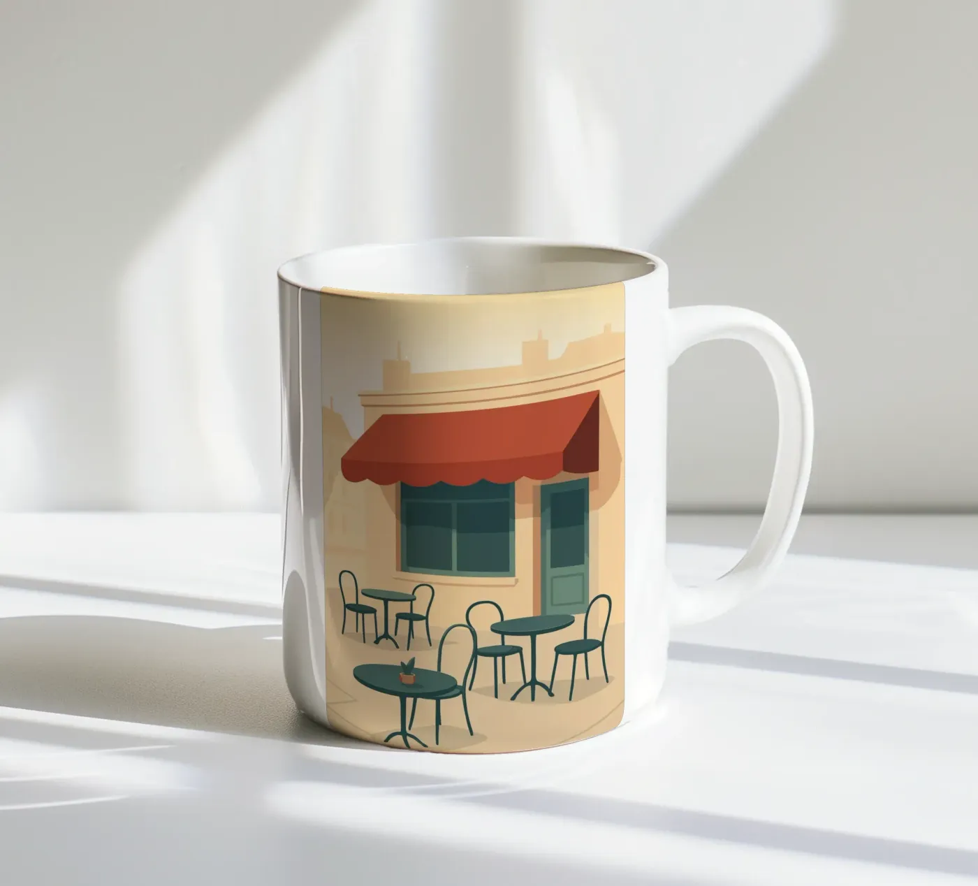 Café ceramic mug by minimalist designs