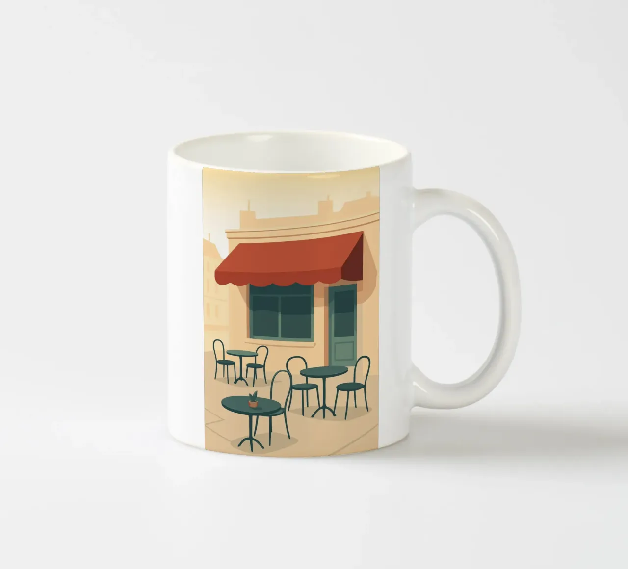 Café ceramic mug by minimalist designs