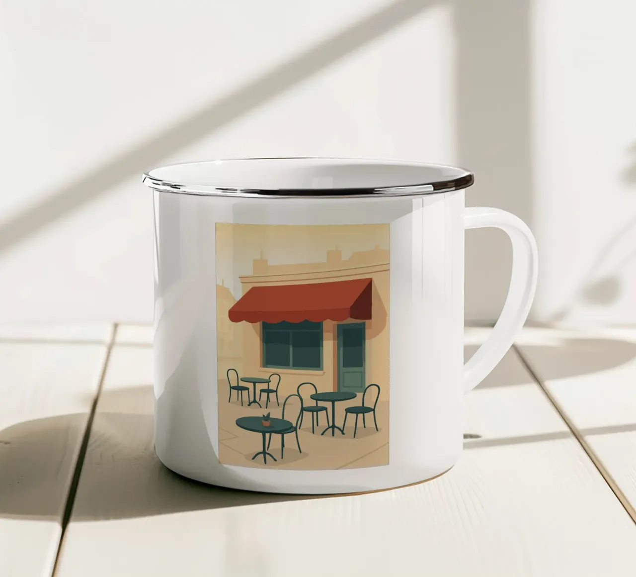 Café tazza in smalto da minimalist designs