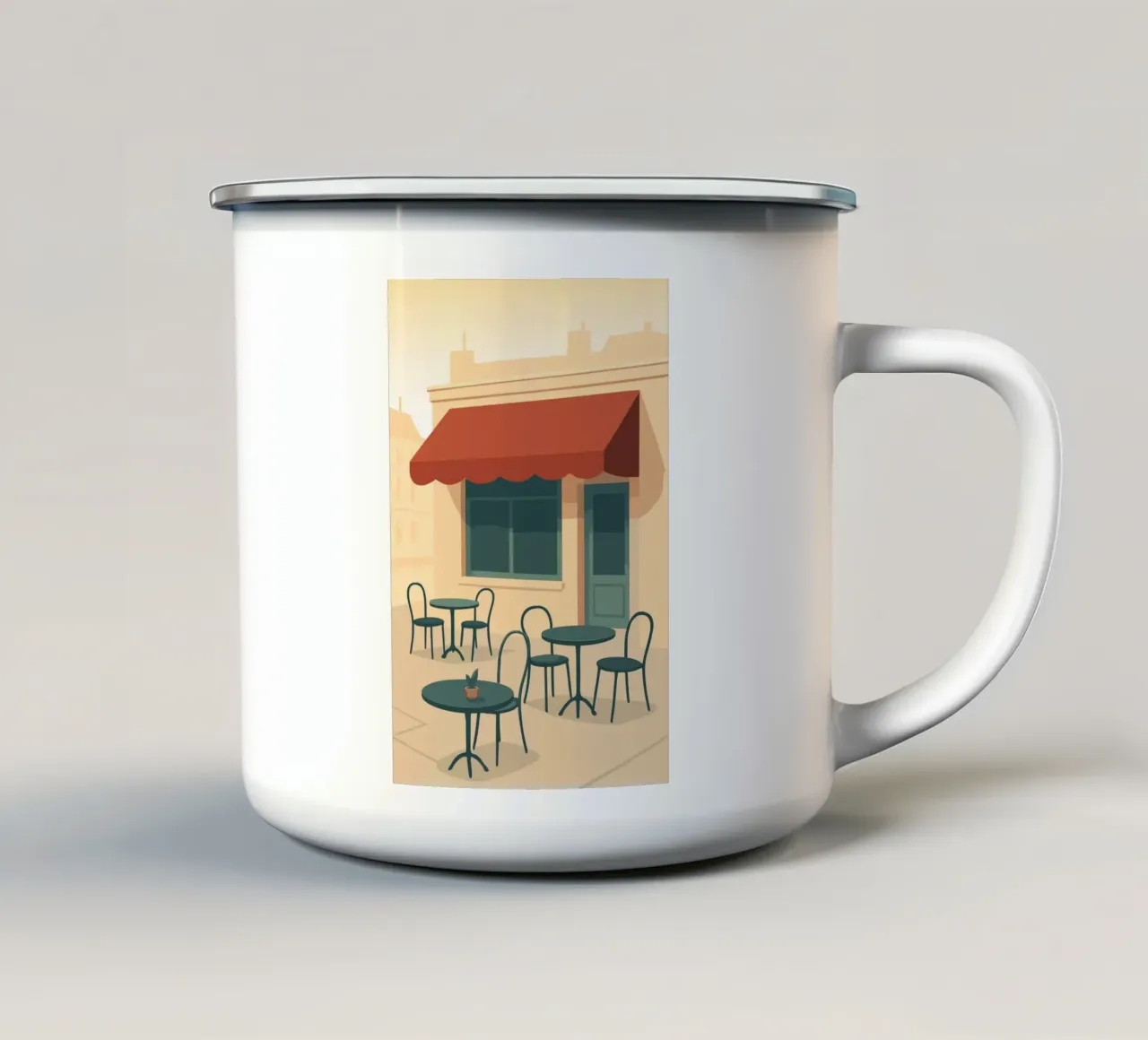 Café tazza in smalto da minimalist designs