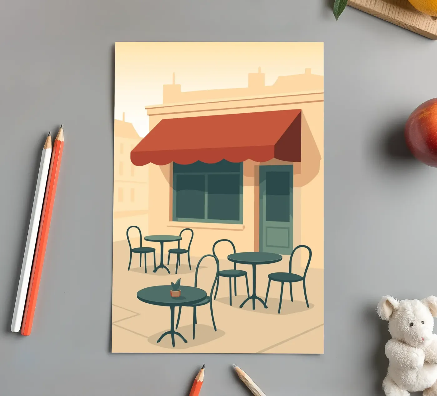 Café foglio adesivo da minimalist designs