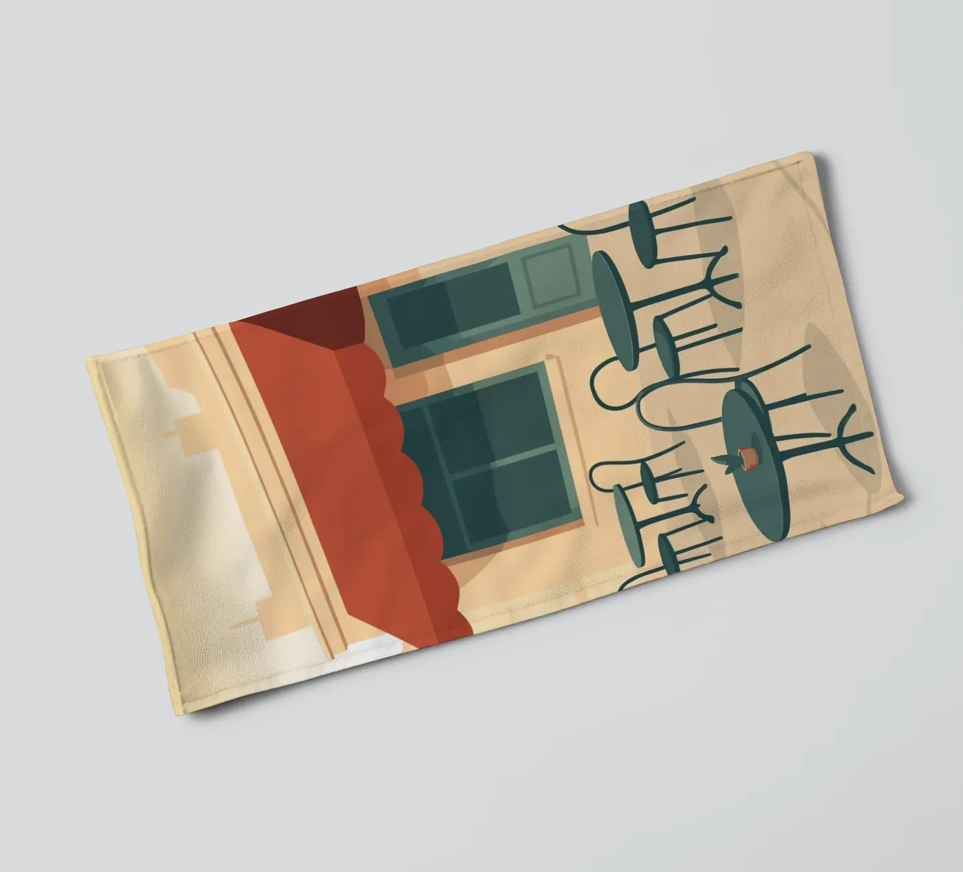 Café badhanddoek van minimalist designs