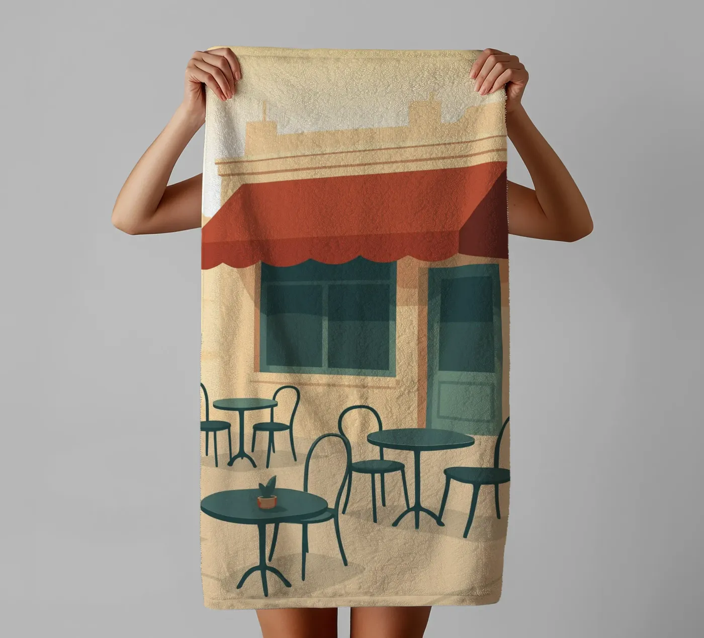 Café badhanddoek van minimalist designs