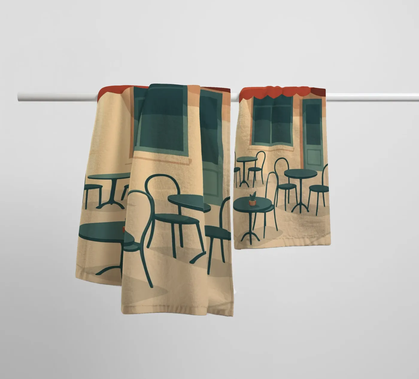 Café badhanddoek van minimalist designs