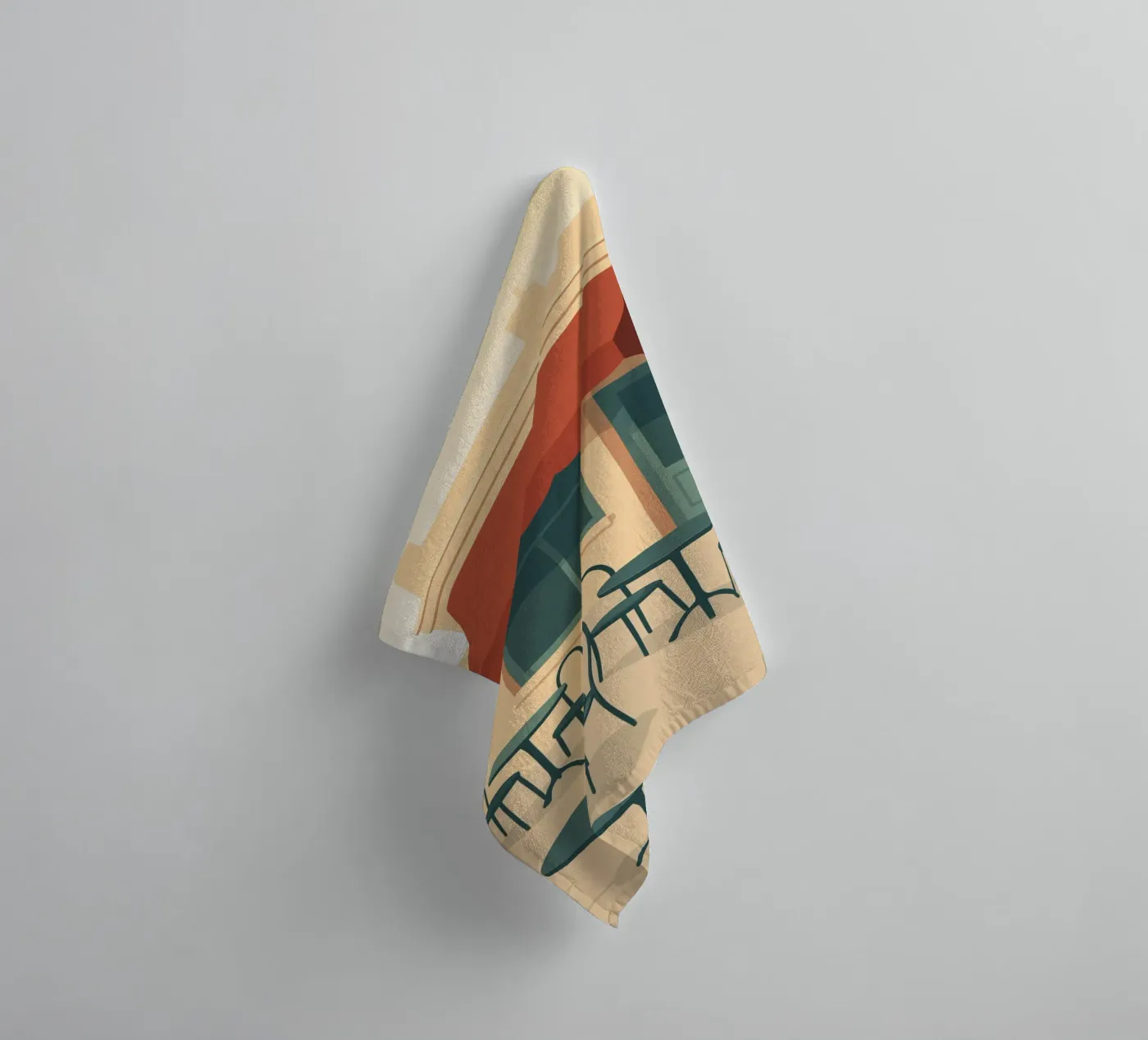 Café badhanddoek van minimalist designs