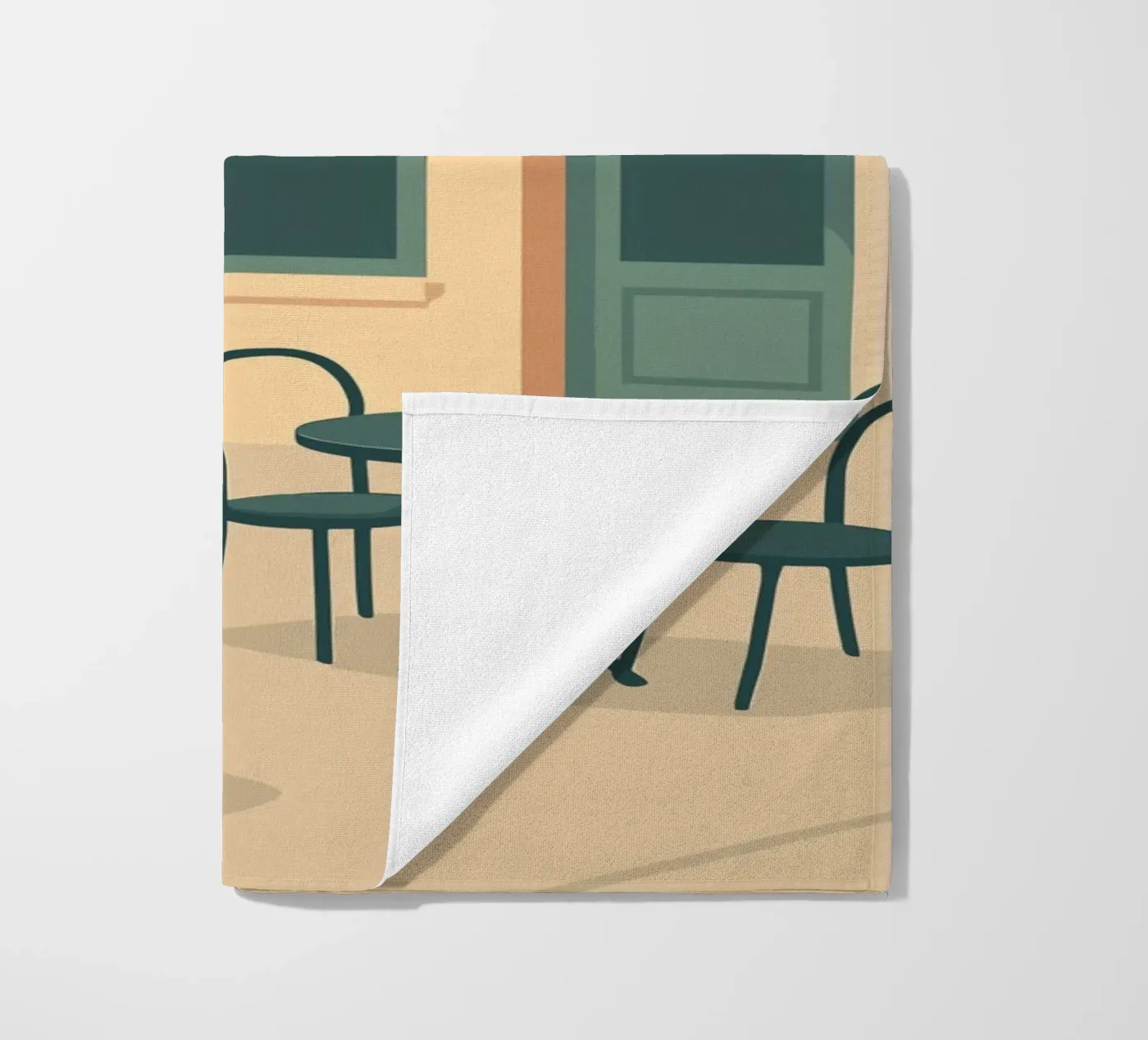 Café beach towel by minimalist designs