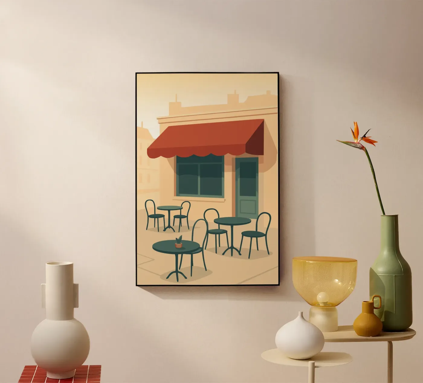 Café acrylic glass by minimalist designs