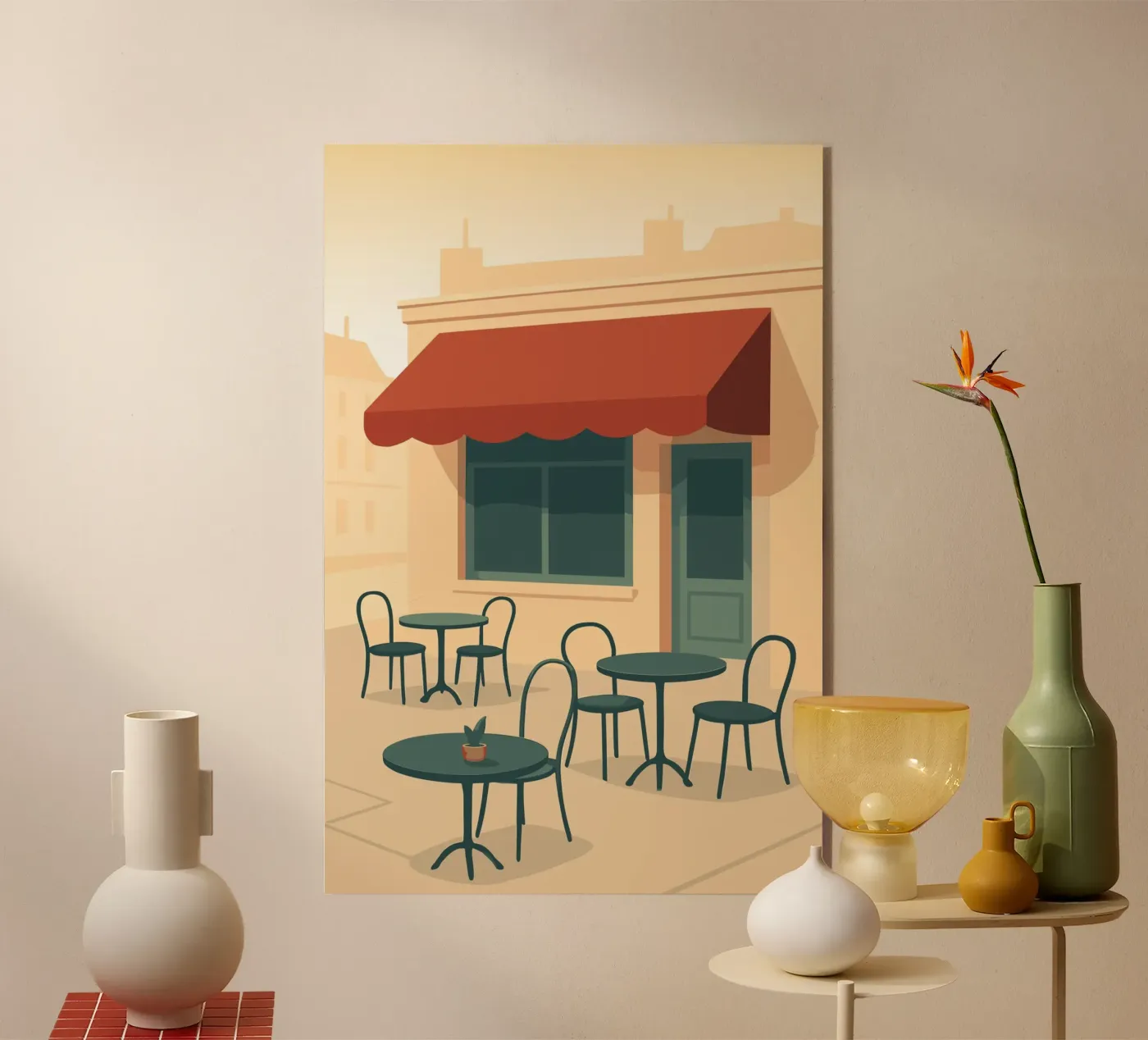 Café acrylic glass by minimalist designs