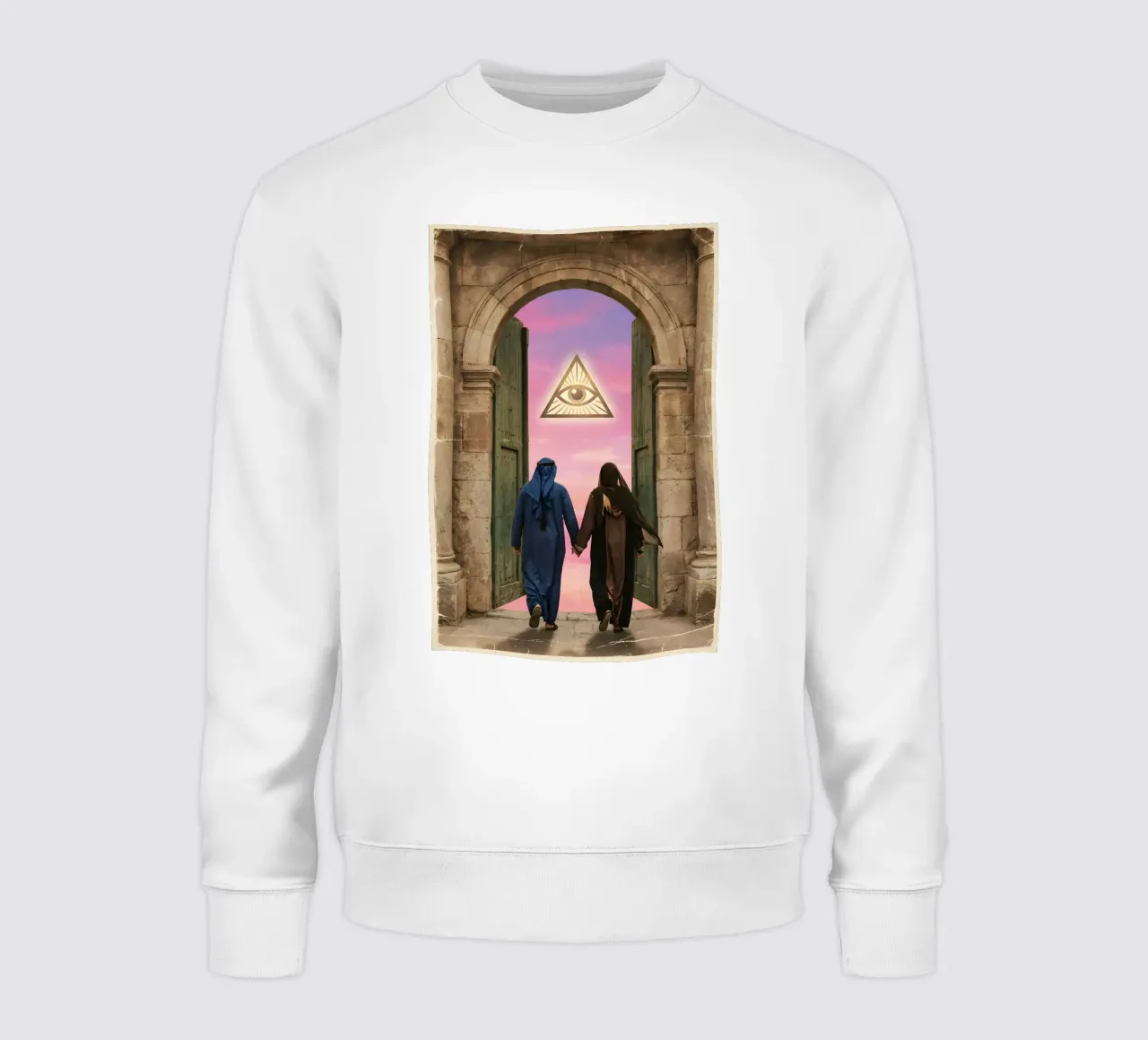 Gateway of Light: Symbolic Surreal Journey Into the Unknown sweatshirt by Cosmic Reverie Studio