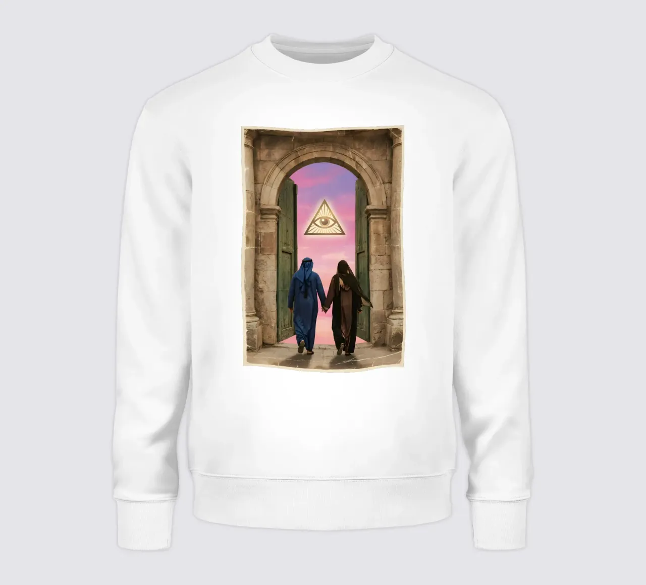 Gateway of Light: Symbolic Surreal Journey Into the Unknown sweatshirt by Cosmic Reverie Studio