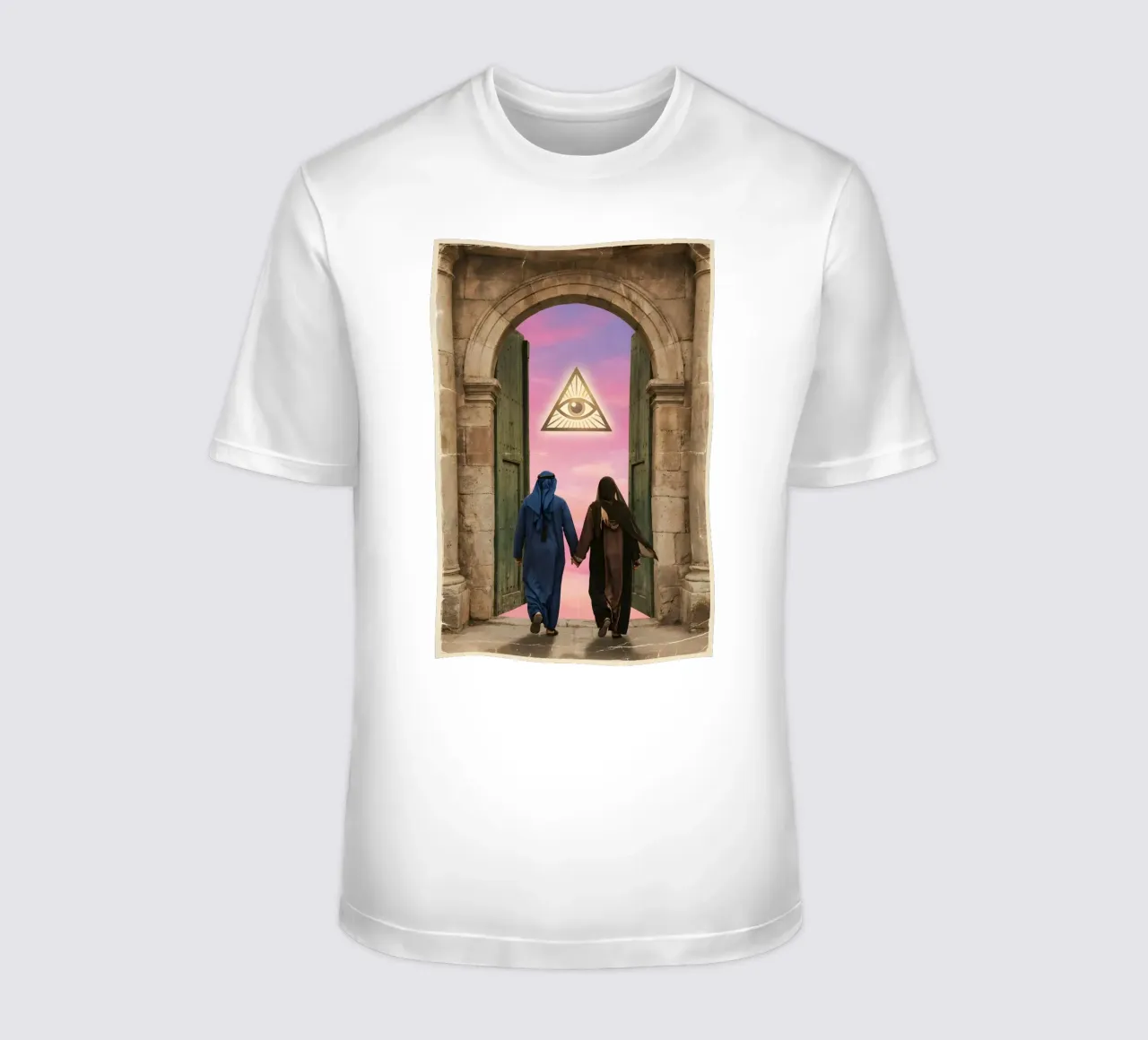 Gateway of Light: Symbolic Surreal Journey Into the Unknown t-shirt by Cosmic Reverie Studio