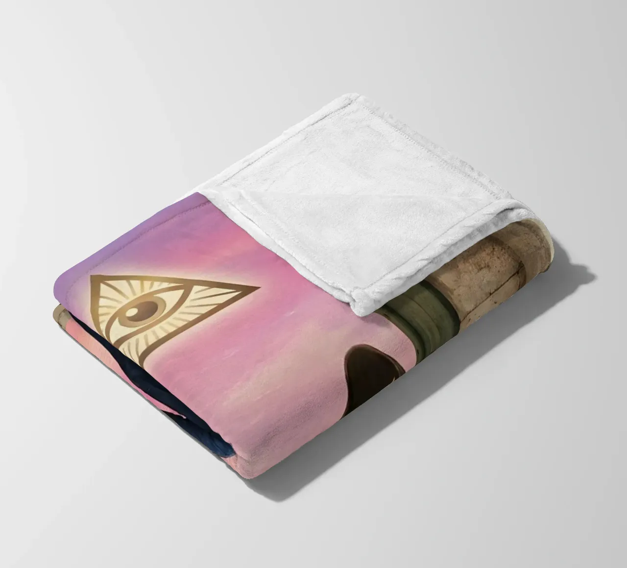 Gateway of Light: Symbolic Surreal Journey Into the Unknown fleece blanket by Cosmic Reverie Studio