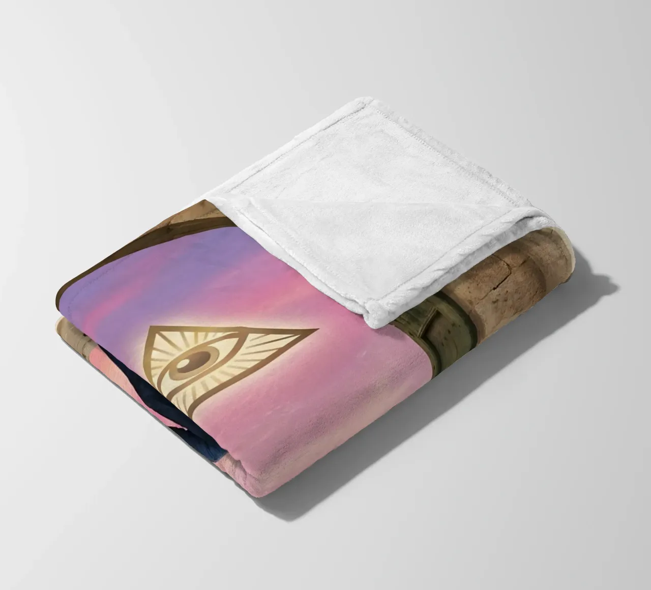 Gateway of Light: Symbolic Surreal Journey Into the Unknown fleece blanket by Cosmic Reverie Studio
