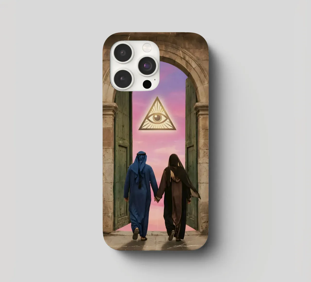 Gateway of Light: Symbolic Surreal Journey Into the Unknown iphone case by Cosmic Reverie Studio