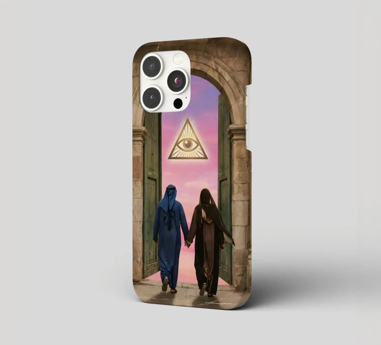 Gateway of Light: Symbolic Surreal Journey Into the Unknown iphone case by Cosmic Reverie Studio