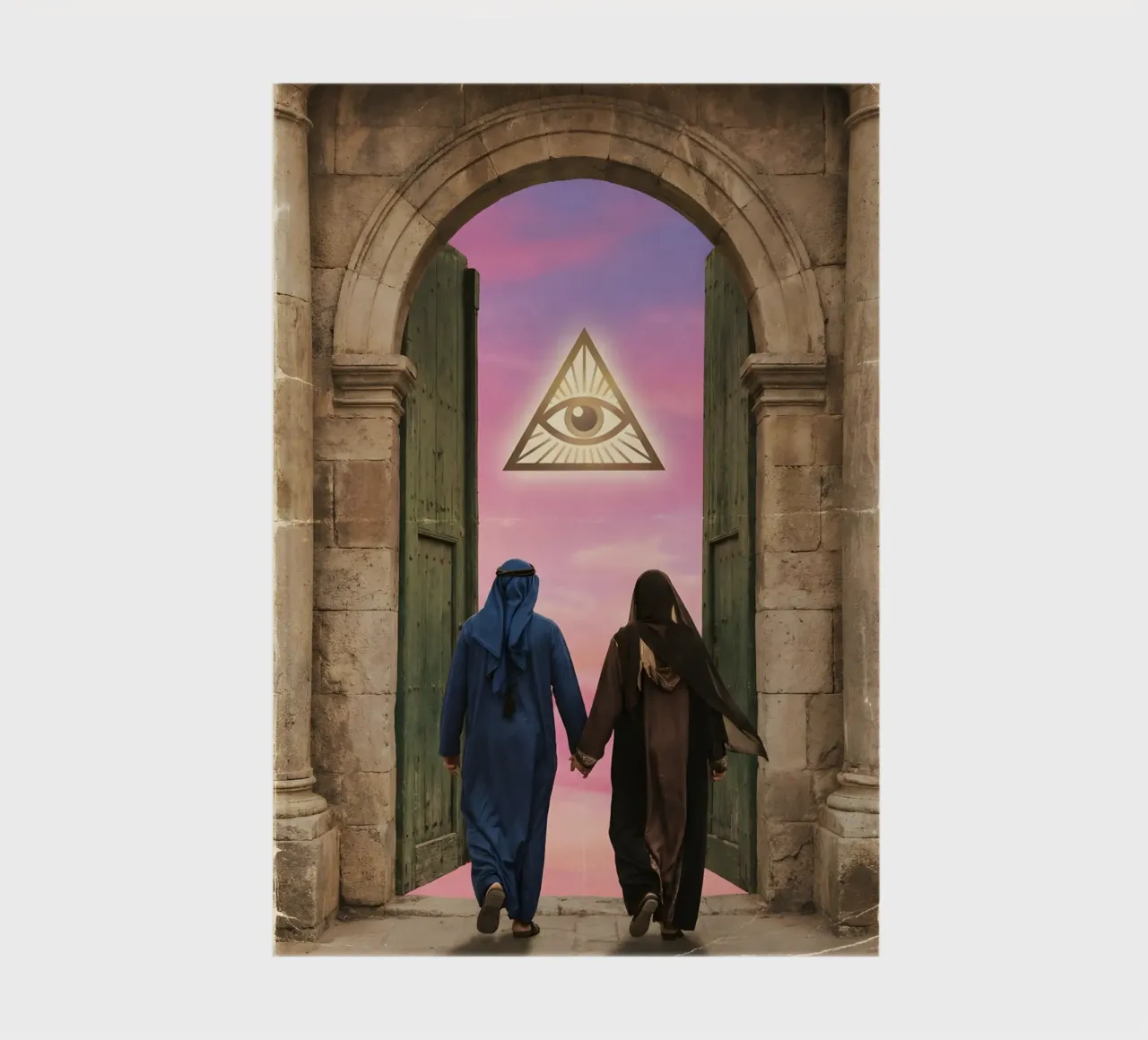 Gateway of Light: Symbolic Surreal Journey Into the Unknown notebook by Cosmic Reverie Studio