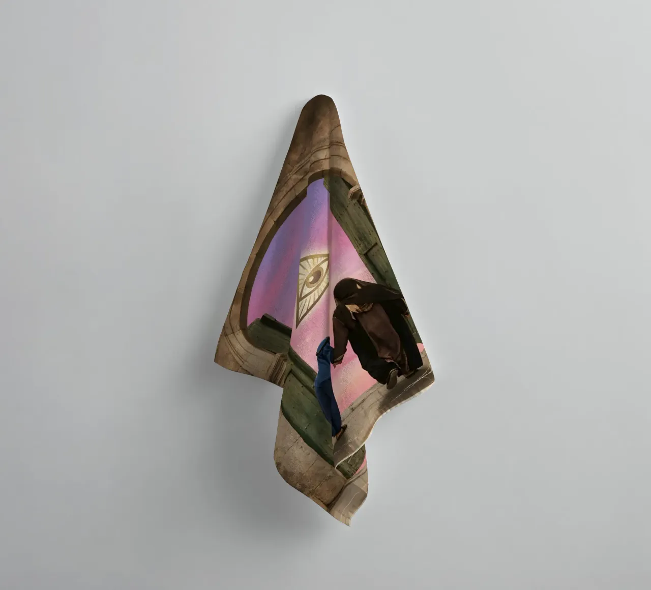 Gateway of Light: Symbolic Surreal Journey Into the Unknown towel by Cosmic Reverie Studio