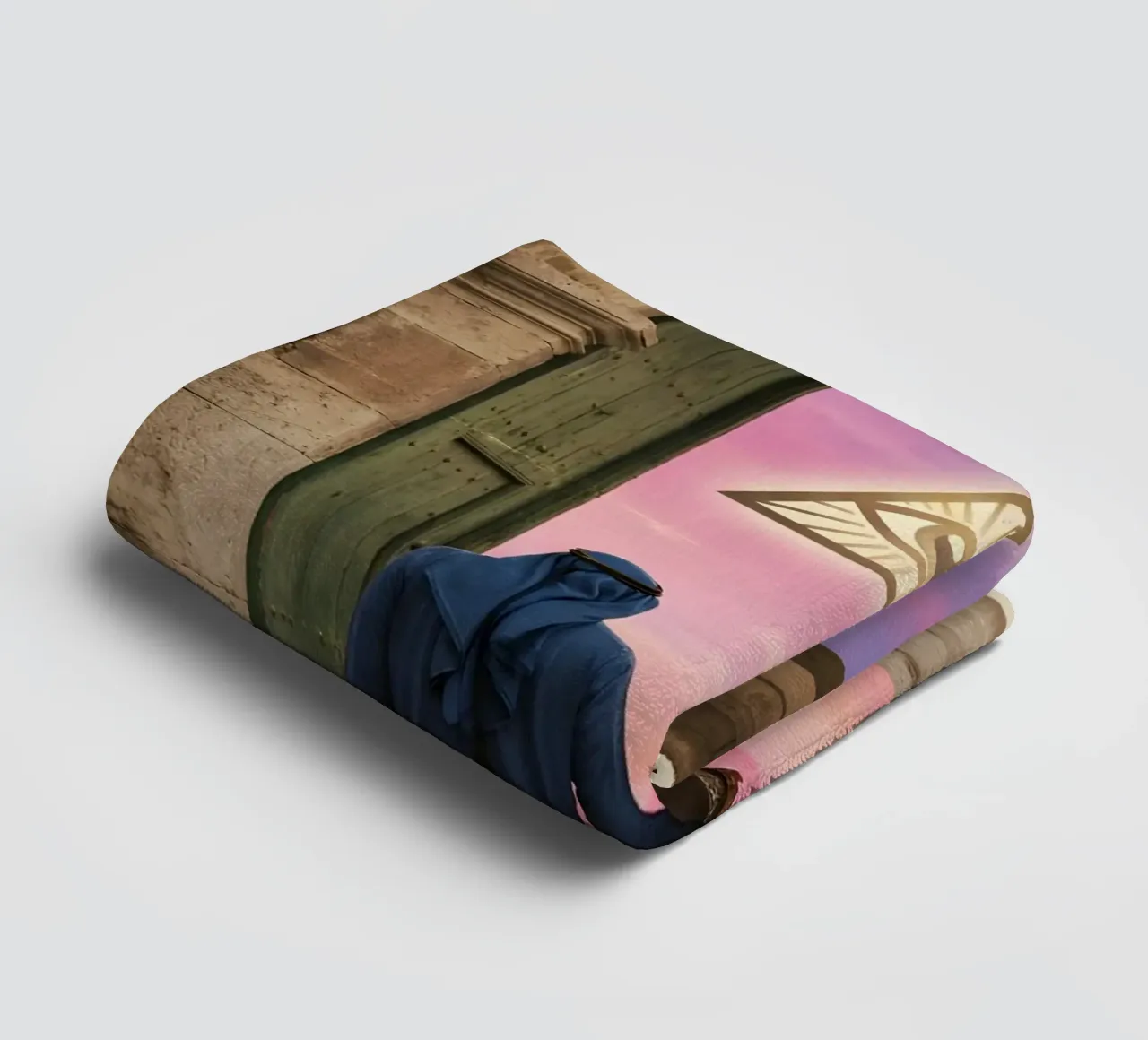 Gateway of Light: Symbolic Surreal Journey Into the Unknown towel by Cosmic Reverie Studio